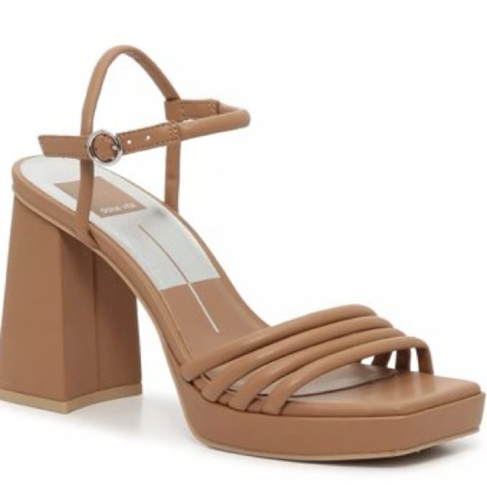 Dolce Vita Tan Heels with Chunky Design